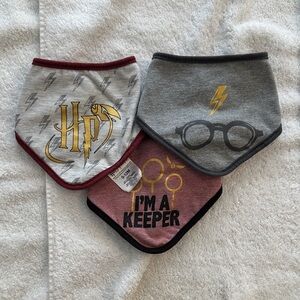 Harry Potter Bibs - Gray, Gold, and Red